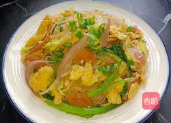 Illustration of how to make fish-flavored fried rice noodles 15