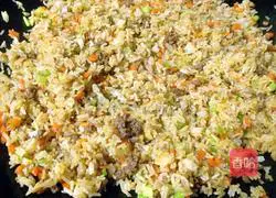 Illustration of how to make fried rice with minced mutton 9