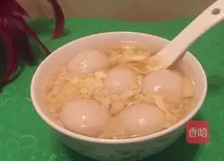 Illustration of how to make egg liqueur glutinous rice balls 10
