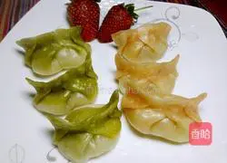 Illustration of how to make two-color dumplings 5