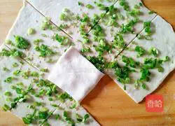 Illustration of how to make scallion pancake 7