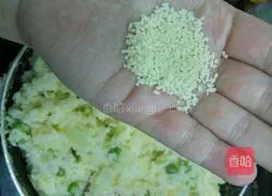 Illustration of how to make hot onion and egg fried rice 7
