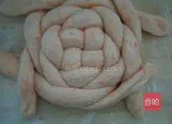 Illustration of how to make carrot and hydrangea steamed buns 11