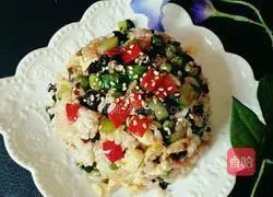 Illustration of how to make double pepper fried rice 8