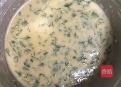 Cilantro and green onion egg pancakes Illustration of how to do it 5