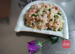 Illustration of how to make egg fried rice 14