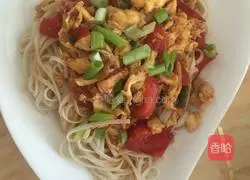 Illustration of how to make cold noodles with tomatoes and fried eggs 5