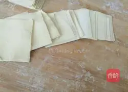 Illustration of how to make fresh meat wontons 2