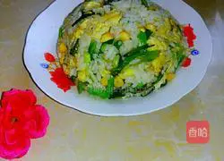 Illustration of how to make fried rice with vegetables and eggs 13