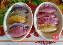 Illustration of how to make colorful glutinous rice balls 9