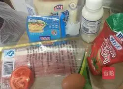 Illustration of how to make breakfast sandwich 1