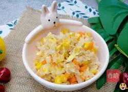 Illustration of three-color clam fried rice 10