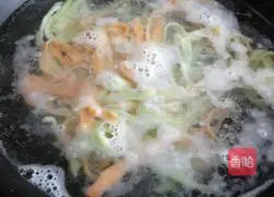 Noodles and meatballs… …Illustration of how to make baby rice 7