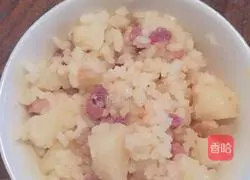 Illustration of how to make ham and potato braised rice 8