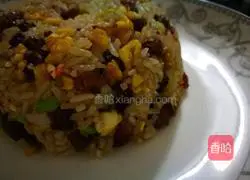 Spicy sausage and egg Illustration of how to make fried rice 9