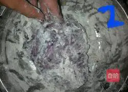 Illustration of how to make purple sweet potato and hedgehog steamed buns 2