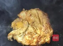 Illustration of how to make egg water spinach noodles 3