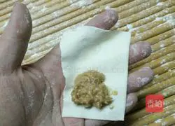 Illustration of how to make braised pork wontons 5