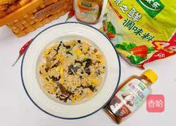 Illustration of how to make egg and fungus fried rice 15