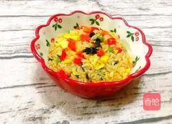 Colored Egg Fried Rice Recipe Illustration 14