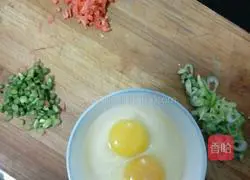 Egg Illustration of how to make fried rice 1
