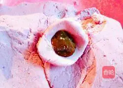 Illustration of how to make bean paste, purple potato and rose glutinous rice balls 7