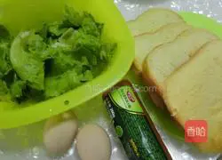 Illustration of how to make ham sandwich 1