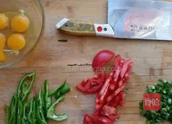 Illustration of tomato and egg hand-made noodles 3