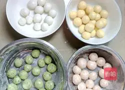 Colorful glutinous rice balls recipe 4