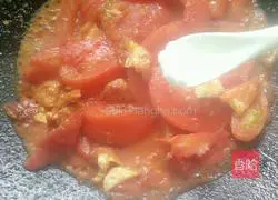Illustration of how to make tomato and egg noodles 12
