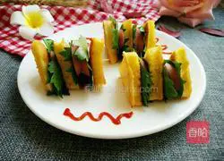 Illustration of how to make toothpick sandwich 9