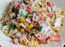 Illustration of how to make colorful fried rice 7