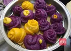 Rose steamed buns.Illustration of how to make them 8