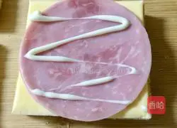 Illustration of how to make ham, cheese and egg sandwich 7
