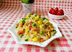 Illustration of how to make colorful fried rice 8