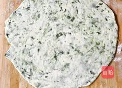 Illustration of how to make spinach and shrimp cakes 6