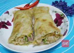 Illustration of how to make shredded potato and egg burritos 19