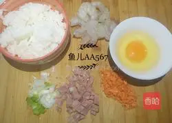 Illustration of how to make shrimp fried rice 1