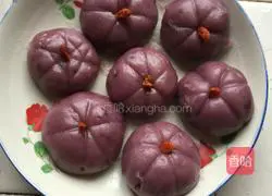 Illustration of how to make purple sweet potato pumpkin cake 6