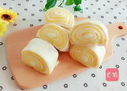 Illustration of how to make pumpkin two-color steamed buns 16