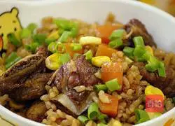 Illustration of rice cooker braised pork ribs rice 1