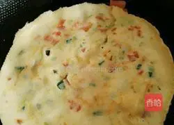 Illustration of how to make tomato egg pancake 7