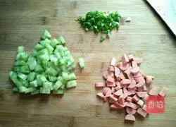 Cucumber and ham fried rice recipe 2