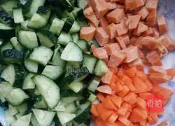 Illustration of how to make shrimp fried rice 2