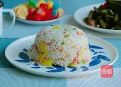 Illustration of how to make ham, pineapple and fruit rice 3