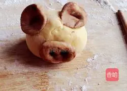 Illustration of how to make pumpkin and piggy steamed buns 9