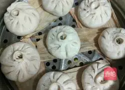 Shepherd's purse Illustration of how to make steamed buns 13