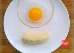 Illustration of how to make banana pancakes 1