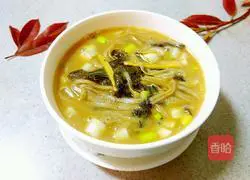 Illustration of how to make sesame leaf and mung bean noodles 10