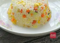 Illustration of how to make pastoral egg fried rice 1
